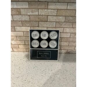 Rae Dunn‎ Humble 6 Glass-Dome Magnets New In Box